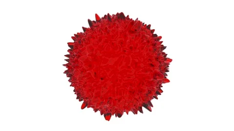 The transparent envelope of the virus pulsates like boiling plasma in the sun. Stock Footage 146531438