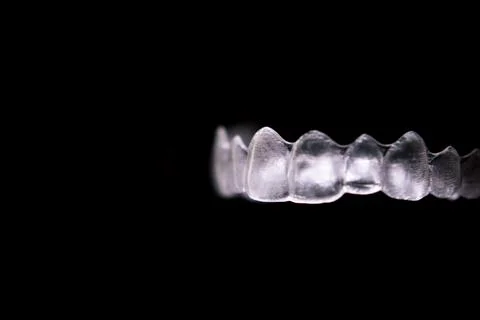 Transparent ferule retainer teeth alignment Stock Photos