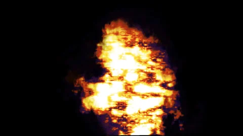 Transparent fire effect with dynamic fiery flame animation, capturing realis Stock Footage 317373669