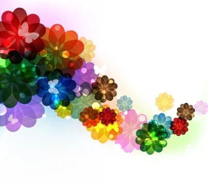 Transparent flower background Stock Illustration