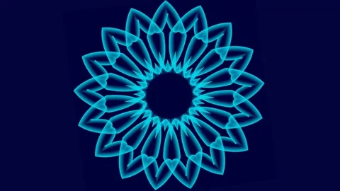 Transparent flower on blue background Stock Footage 303499774