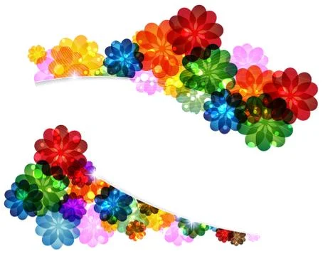 Transparent flowers Stock Illustration