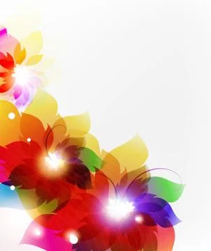 Transparent flowers Stock Illustration
