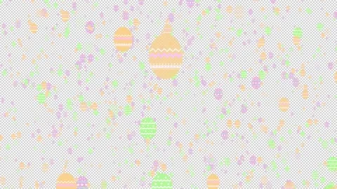 Transparent Flying Easter Egg Background Stock Footage 148282971