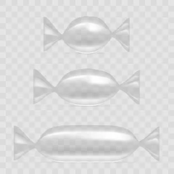 Transparent Foil Pack For Candy イラスト素材