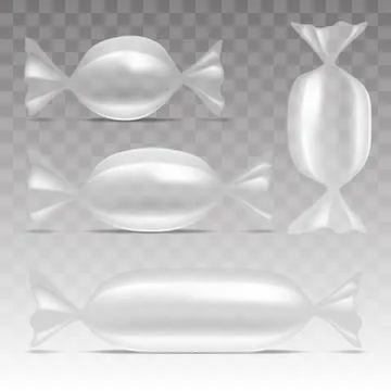 Transparent Foil Pack For Candy Stock Illustration