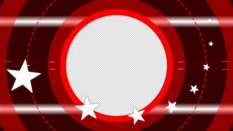 Transparent frame on red background, alpha channel, loop Stock Footage 136560711