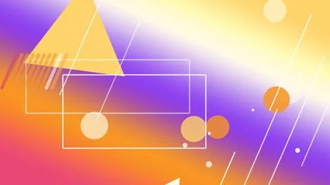 Transparent frames, diagonal light rods, and floating circles create an ene.. Stock-Illustration