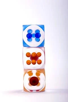Transparent Gambling Close-up Stacking Dice No one. Bet Entertainment Still life Stock Photos