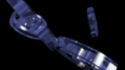 Transparent glass 3D @ symbol,email. Stock Footage