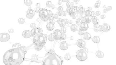 Transparent glass balls interconnected Stock Illustration