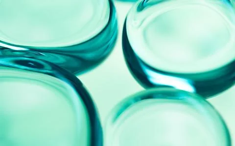 Transparent glass bubbles background, 3d rendering. Stock Illustration