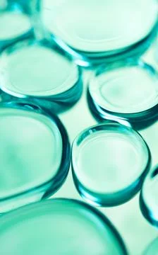 Transparent glass bubbles background, 3d rendering. Stockillustratie