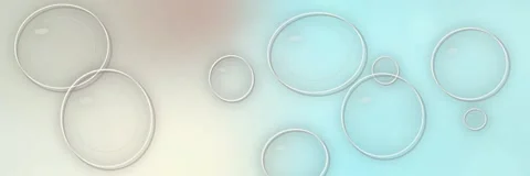 Transparent glass bubbles over a cream beige and pastel cyan gradient, website Stock Footage 340156400