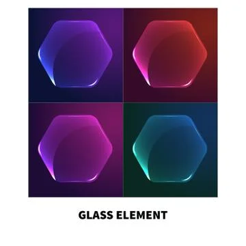 Transparent  glass button Stock Illustration