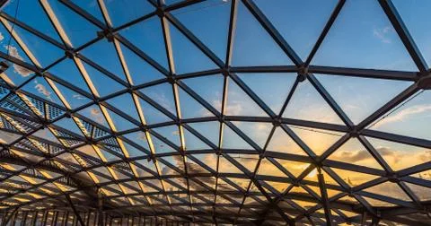 Transparent glass ceiling Stock Photos