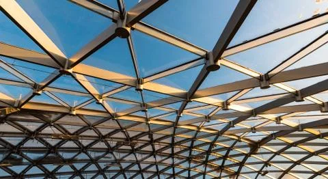 Transparent glass ceiling Stock Photos