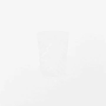 Transparent glass cup on white background Silhouette Stock Illustration