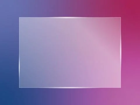 Transparent glass frame Illustrazione stock