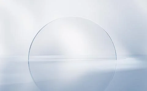 Transparent glass geometry background, 3d rendering. Stock Illustration