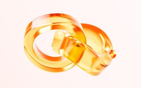 Transparent glass with gradient colors, 3d rendering. Stock Illustration
