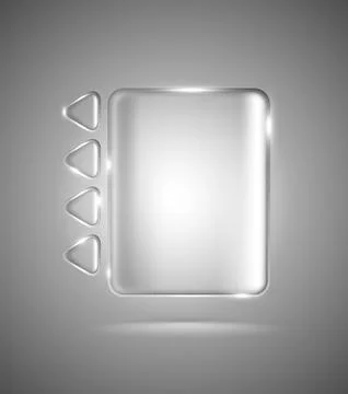 Transparent glass rectangle and triangles Illustrazione stock