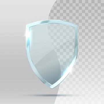 Transparent glass Shield vector illustration Stock Illustration