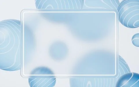 Transparent glass sphere background, 3d rendering. Stock Illustration