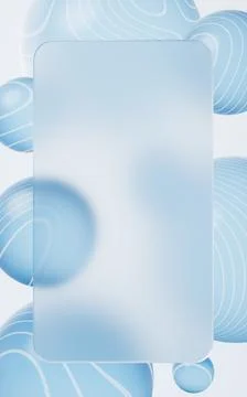 Transparent glass sphere background, 3d rendering. Stock Illustration