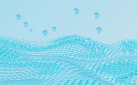 Transparent glass sphere background, 3d rendering. Stock Illustration