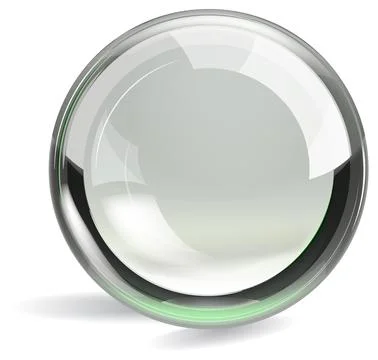 Transparent Glass Sphere with Light Reflection Stockillustratie