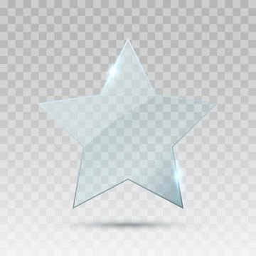 Transparent glass star shape Stock Illustration