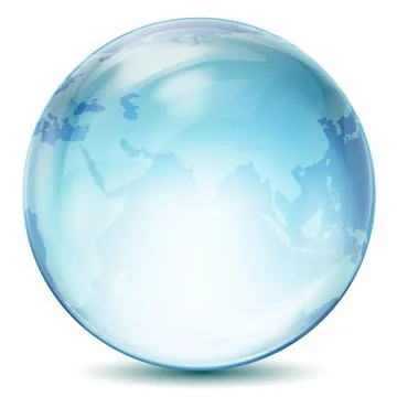Transparent globe Stock Illustration