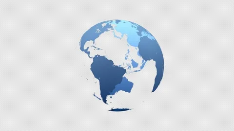 Transparent globe isolated on alpha channel, seamless looping Stock Footage 155330683