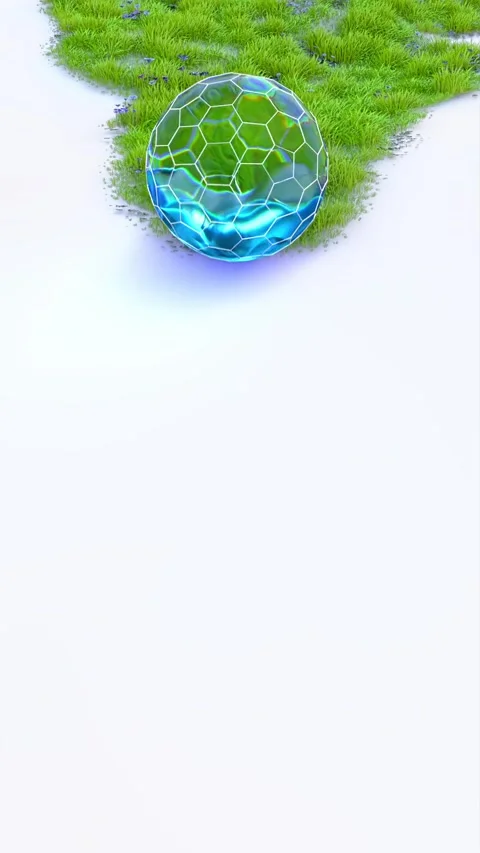 Transparent globule with water rolls  Video stock 309672278