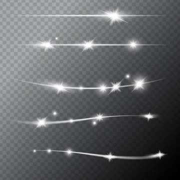 Transparent Glossy Borders with Lights on Gray Background. Vecto Stock Illustration