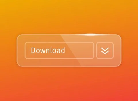 Transparent glossy download button Stock-Illustration
