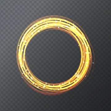 Transparent Glossy Frame with Lights on Gray Background. Vector Stock Illustration