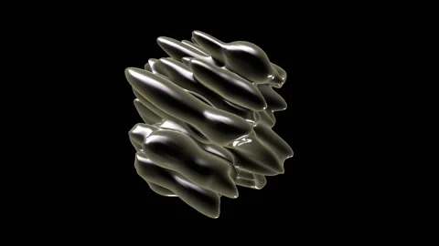 Transparent Glowing Shape Animation Isolated On Black Background Stock Footage 306970350