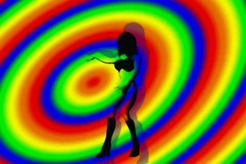 Transparent go-go dancer Loopable NTSC Video stock 425231