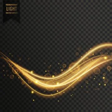 Transparent golden light effect vector background Stock Illustration
