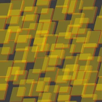Transparent Golden Tiles Seamless Pattern, 3D Illustration 스톡 일러스트
