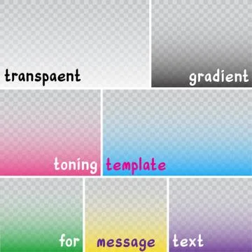 Transparent gradient toning template for text Stock Illustration