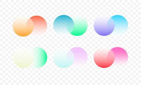 Transparent graphic design circles element . Connected round shapes. Company Stock Illustration