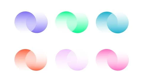 Transparent graphic design circles element . Connected round shapes. Company Stock Illustration