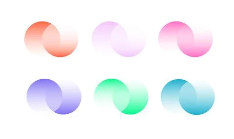 Transparent graphic design circles element . Connected round shapes. Company Stock Illustration