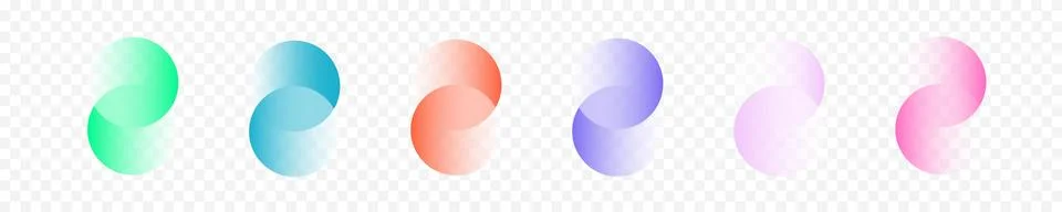 Transparent graphic design circles element . Connected round shapes. Company Stock Illustration