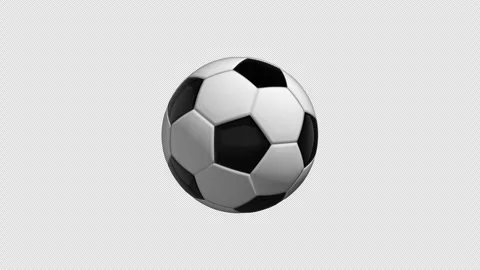 Transparent graphics of a soccer ball spinning at high speed or in slow motion Stock-Footage 341496828