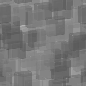 Transparent Gray Tiles Seamless Pattern, 3D Illustration Stock Illustration