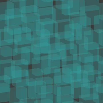 Transparent Green Tiles Seamless Pattern, 3D Illustration Stock Illustration